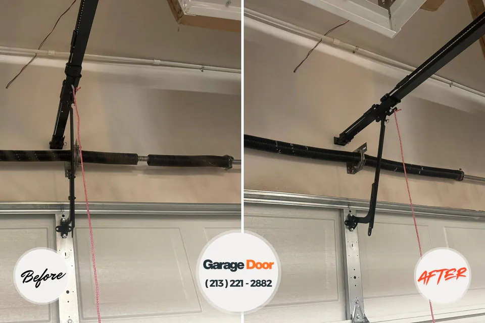 Before and after: garage door repair Unalaska, AK